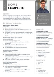 modelo curriculo cinza